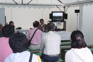 菅氏が内モンゴルで実施した飛行機播種について紹介。参加者からの質問も活発だった