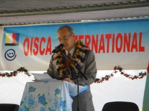 来賓を代表し、吉澤大使より現地におけるオイスカの活動を称える言葉が述べられた（フィジー）