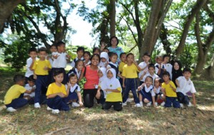 マレーシア　「子供の森」計画の参加校で